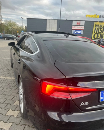 Audi A5 cena 95000 przebieg: 100000, rok produkcji 2018 z Warszawa małe 254